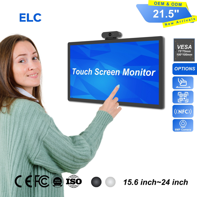15.6" 21.5" 24"Inch Touch Screen Monitors Interactive Lcd Display Touchscreen Monitors Full HD Panel PC for Wall Mounted