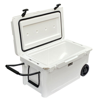 Glacière portable rotomoulée de haute qualité 55L, isotherme, réutilisable, moderne, pour camping, pêche, avec logo personnalisé, en PE