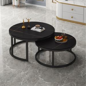 Nouvelle table basse modulable 2022, design rond, table à thé extensible en ardoise, table de café - Product Image 5