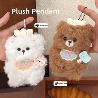 Porte-clés Ours Chef en Peluche Adorable Nouveau Design, Pendentif de Sac Ours Kawaii, Breloque de Sac Polyvalente pour Filles, Vente en Gros