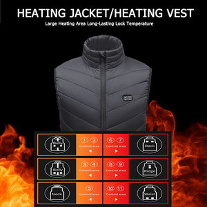 Hot Selling USB Heating <strong>Gilet</strong> 9 Zones Adjustable Light Weight Winter Heated Vest for Men - Product Image 4