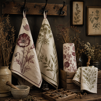 Hoshom Essuie-vaisselle 100% coton, serviettes de cuisine personnalisées imprimées, faible MOQ, prix d'usine