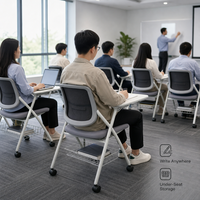 Chaise de conférence en tissu avec pieds en acier pour la formation en entreprise