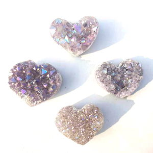 Commercio all'ingrosso Prezzo Pigolio Naturale Quarzo Angelo Aura Placca Cluster <span class=keywords><strong>Geode</strong></span> Cuore di <span class=keywords><strong>Pietra</strong></span> Per La Decorazione Domestica - Product Image 1
