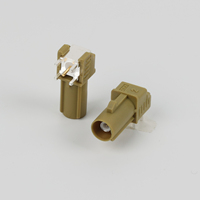 Conector Fakra D Z chapado en oro, macho, tipo SMB, mini, en ángulo recto, de latón, para antena de coche, amplificador de 75 ohmios, adaptador impermeable - Otros conectores