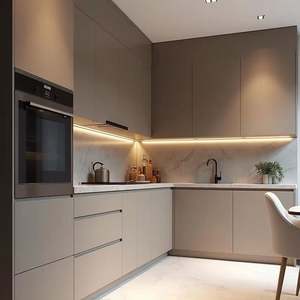 Mueble de Cocina Minimalista Inteligente con Espacios Integrados para Electrodomésticos - Product Image 6