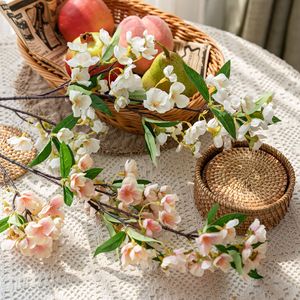 กิ่งดอกไม้ประดิษฐ์ CallaFloral สีขาวชมพู สมจริง เหมาะสำหรับตกแต่งงานแต่งงาน สไตล์ INS ต้นไม้สีเขียวนำเข้า - Product Image 1