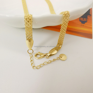 Collar de cadena grueso grande de moda genuino 18K oro sólido AU750 collar de oro amarillo regalo de lujo diseño Simple al por mayor - Product Image 3