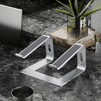 Support pour ordinateur portable en aluminium métallique ergonomique, portable, réglable, 10-15,6 pouces, support de rehausseur pour ordinateur portable, compatible avec plusieurs ordinateurs portables, utilisation à domicile