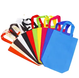 다양 한 좋은 품질 사용자 지정 크기 접이식 쇼핑 가방 저렴 한 비 짠 직물 비닐 봉투 로고