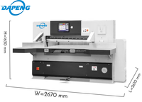 Dapeng 1150mm A4 B2 Große Doppel hydraulik/Doppels ch necken rad Touchscreen Papiers chneide maschine/Guillotine