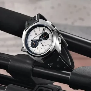 <strong>Retro</strong> Dial Men's Watches Top Luxury Brand PAGANI DESIGN Chronograph Quartz Watch Sports Waterproof Leather <strong>Clock</strong> - Product Image 4