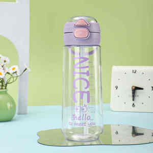 Bouteille d'eau en paille élégante et de haute qualité pour étudiants, grande capacité, tasse en plastique portable, adaptée aux adultes, résistante aux hautes températures - Product Image 3