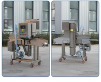 Ligne de transformation de viande certifiée CE, machines automatiques de formage de galettes de hamburger, d'enrobage et de panure, en acier inoxydable
