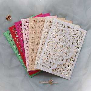 Tarjetas de Invitación de Boda y Día de la Madre en Papel Cortado con Láser 3D, Ecológicas, con Sobres y Notas, MOQ Bajo - Product Image 6