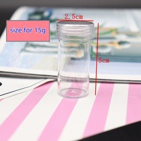 Perles de verre transparentes Moyamoya Storage Crystal 6g 15g 10g 16g, petit flacon en plastique facile à transporter, emballage d'échantillons de perles de rocaille
