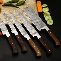 Ensemble de couteaux de chef professionnels multifonctionnels Pak Enterprises, 5 pièces, nouvelle arrivée, OEM personnalisable, fabrication artisanale, 67 couches de damas