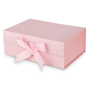 Rosa Brautjungfer Vorschlag Geschenk <span class=keywords><strong>box</strong></span> Set Prägung Goldfolie Kleinserie benutzer definierte Luxus band Geschenk boxen für kleine Unternehmen - Product Image 1