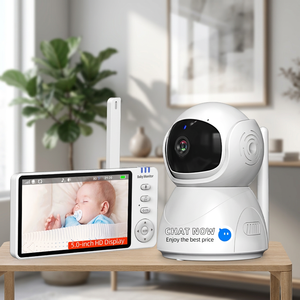 Monitor <span class=keywords><strong>para</strong></span> Bebés con 2 Cámaras, Audio Bidireccional, Visión Nocturna, Detección <span class=keywords><strong>de</strong></span> Movimiento, 720P, Canciones <span class=keywords><strong>de</strong></span> <span class=keywords><strong>Cuna</strong></span>, Reproductor <span class=keywords><strong>de</strong></span> Música, Recordatorio <span class=keywords><strong>de</strong></span> Alimentación, Pantalla <span class=keywords><strong>de</strong></span> 5 Pulgadas - Product Image 1