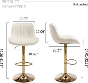 Tabourets <span class=keywords><strong>de</strong></span> <span class=keywords><strong>bar</strong></span> modernes et bon marché, rembourrés, minimalistes, pivotants et réglables, avec pieds dorés, pour <span class=keywords><strong>bar</strong></span>, cuisine, salle à manger, café, club, maison - Product Image 6