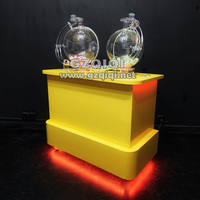 Machine de loterie multi-cylindres 2D avec 2 chambres pour jeux de loto de couleur jaune pour pick 2