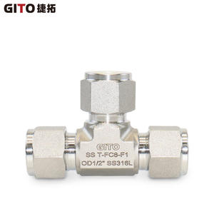 Raccord de compression en acier inoxydable SS316L de précision, raccord en T à diamètre égal haute pression pour applications générales - Product Image 5