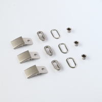 Ensemble de boucles courbées en acier inoxydable avec finition multicolore, œillets ovales et rivets creux pour la fabrication de chapeaux