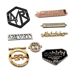 Custom Engraved Metal logo Blank Metal <b>Name</b> hang <b>Tag</b> Brand Plate Pin Sticker Label Metal Purse <b>Tags</b> for Bags and Handbag - Product Image 1