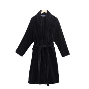 Pijamas de <span class=keywords><strong>Hombre</strong></span> con Cuello Chal, Manga Larga, Felpa Suave, 100% Poliéster, Tela de Franela, Transpirable, Térmico, Cálido para Invierno, Estilo Casual - Product Image 1