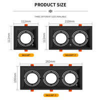 Prix de gros GU10 MR16 Plafonniers LED en aluminium, Cadres de luminaires encastrés LED AR111, Boîtiers de downlights