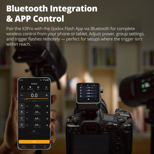 Déclencheur de <span class=keywords><strong>flash</strong></span> sans fil Godox X3Pro C/N/S/F 2,4 pouces <span class=keywords><strong>TTL</strong></span> HSS 2,4G avec écran tactile OLED pour Sony Canon <span class=keywords><strong>Nikon</strong></span> Fuji Olympus - Product Image 2