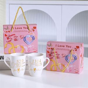 Juego de Regalo Personalizado para Días Festivos, San Valentín, Aniversario de Bodas, Taza de Viaje Nórdica para Parejas, Taza de Cerámica, Caja de Regalo para Propuesta de Dama de Honor - Product Image 4