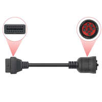 Câble de diagnostic pour camion J1939 9 broches vers connecteur femelle OBD2, outil compatible avec les véhicules anciens, cuivre automobile 12V/24V