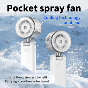 Ventilateur portable rafraîchissant pliable, mini-ventilateur à main rechargeable par USB, 1-100 vitesses, haute vitesse, ventilateur de cou suspendu pour le <span class=keywords><strong>camping</strong></span> et les activités de plein air - Product Image 2