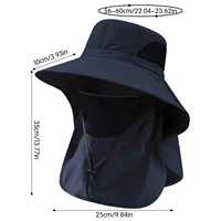 Sombreros de Sol de Verano con Protección UV, Gorra para Pesca y Caza al Aire Libre para Hombres y Mujeres, Sombrero de Pescador con Visera y Solapa para el Cuello para Senderismo y Camping
