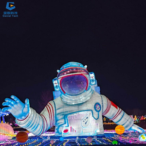 SGFL307 figura de alta calidad linterna de seda tema Zoo Park decoración espacio astronauta Festival linterna - Product Image 4