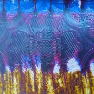 Tissu en microfibre 100 % polyester imprimé double face style batik africain, 110 GSM, pour robes de mariée filles et garçons - Product Image 3