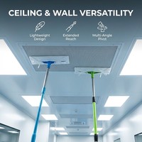 Rouleau rigide en tissu Oxford composite microfibre polyester-nylon laminé double couche à tête plate pour salle blanche, usage industriel