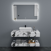 Vasque en céramique pour salle de bain, design à double couche, pierre de roche, pierre brûlée, idéale pour les lavabos d'hôtel