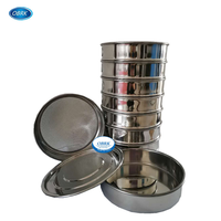 Ensemble de tamis de laboratoire pour tests de sol, mailles de 75, 100, 150, 200, 250 microns