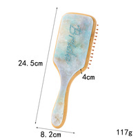 Peigne carré élégant en acétate personnalisé avec nom gravé, brosse à cheveux personnalisée, cadeau de mariage pour demoiselle d'honneur, cadeau durable pour fille
