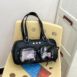 Borsa giapponese Lolita Y2K <span class=keywords><strong>Ita</strong></span> graziosa borsa trasparente a tracolla Hobo da donna con finestra trasparente - Product Image 3