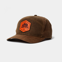 Personnalisez votre LOGO Richardson 937 Casquette de baseball Snap Back 7 Panneau Chapeau à bord incurvé en coton avec patch en cuir PVC Personnalisation complète