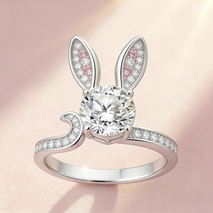 Bague de fiançailles de luxe personnalisée en or massif 10K/14K avec diamant de laboratoire, qualité VS, sertie à griffes, motif 12 signes du zodiaque chinois - Product Image 1
