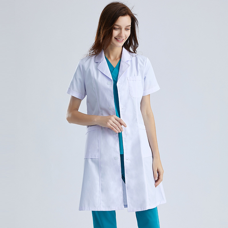 Chemise blanche à manches courtes pour femme