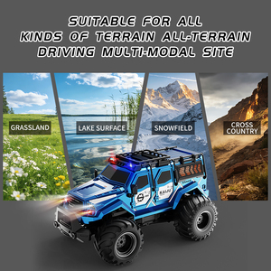 Auto Radiocomandata Anfibia <span class=keywords><strong>Cobra</strong></span> 2.4G con Trasformazione a Un Tasto, Spruzzo d'Acqua, Luci LED, Musica, Auto RC Tutto Terreno - Product Image 5