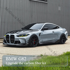 Para M4 G82: Alerón de fibra de carbono real, labio delantero, difusor trasero, cuchilla de viento, faldones laterales, rejilla delantera, conducto de aire, aleta de tiburón - Product Image 1