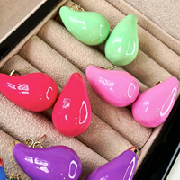 Bijoux fantaisie de couleur personnalisée, grosses répliques, émail épais, goutte d'eau, Bottega Drop Dupe, grandes boucles d'oreilles créoles pour femmes et filles