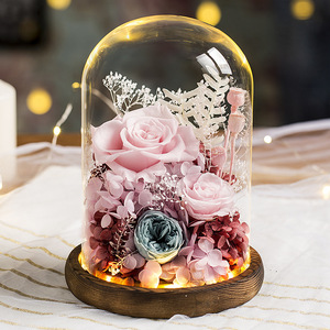 TC all'ingrosso casa conservato Rose di lunga durata In vetro cupola infinito eterno <span class=keywords><strong>fiori</strong></span> di rosa regalo <span class=keywords><strong>per</strong></span> compleanni proposte di <span class=keywords><strong>auguri</strong></span> - Product Image 5