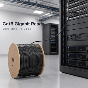 <span class=keywords><strong>Cable</strong></span> de Red <span class=keywords><strong>Ethernet</strong></span> CAT6 UTP para Interiores, Rollo de 305m (1000 pies), con <span class=keywords><strong>Cable</strong></span> de Alimentación de <span class=keywords><strong>4</strong></span> Pares 23AWG 24AWG CCA - Product Image 4